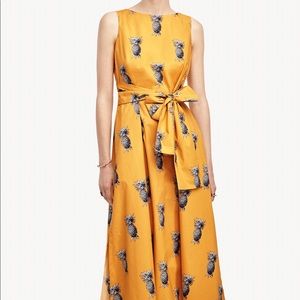 Ann Taylor midi pineapple dress